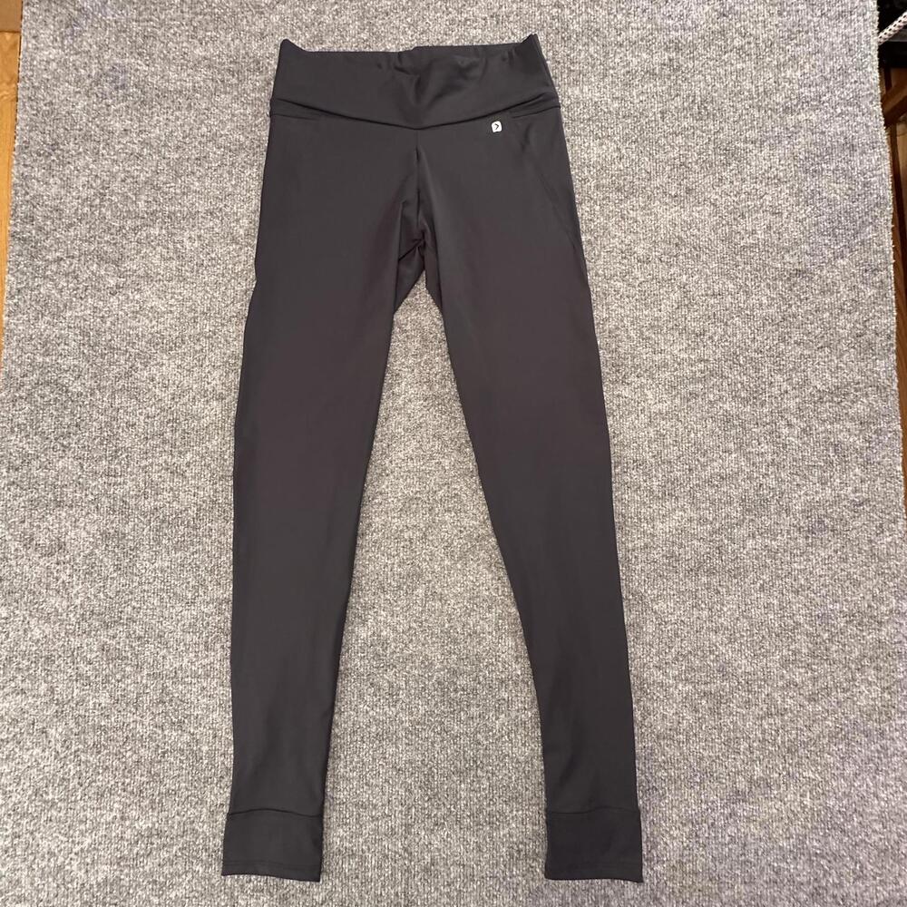 Oxer Actionwear Womens Black Mesh Panel Athletic Leggings Size S Reflective #570